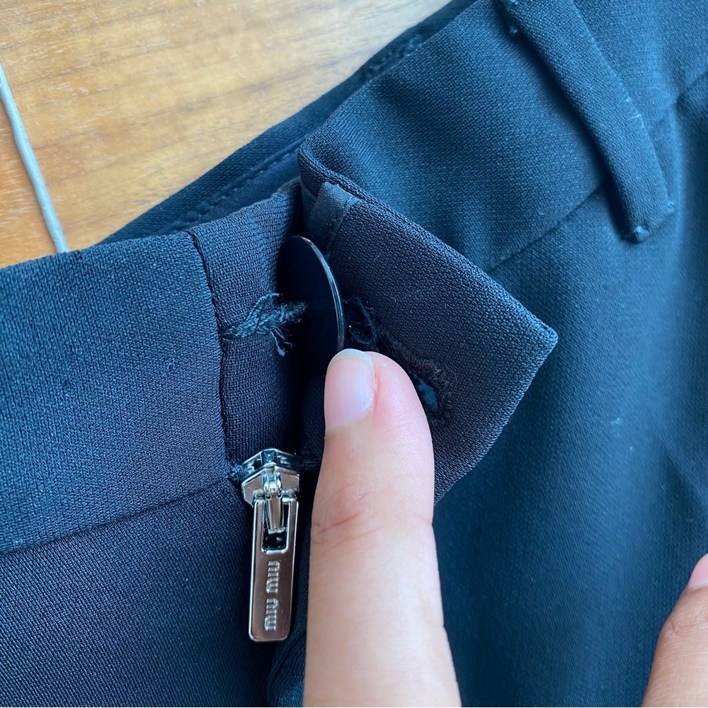 Authentic Miu Miu Black Pant, Size 42 - image 2